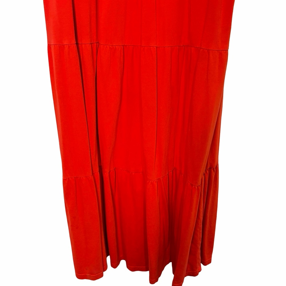 J. Crew Factory Tiered Knit Maxi Dress in Bright Cerise/ Red, Size S - Picture 6 of 15